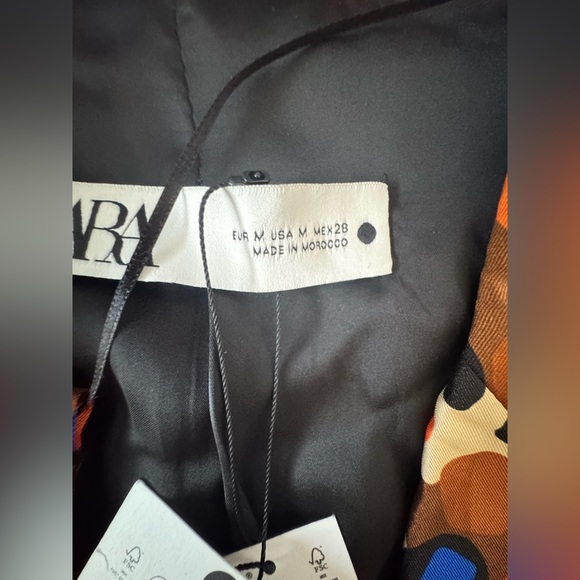 NWT ZARA Printed Blazer 3330/526, Size M - Picture 13 of 14